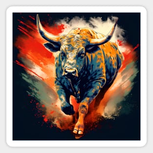 Bull on run Magnet